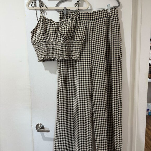 🖤 VICI Collection Gingham Two-Piece Set (Top + Pants) - Size L/XL, New 🖤 - Picture 2 of 12